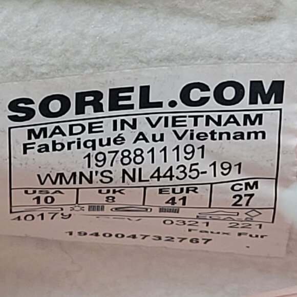 Sorel Women's Cream Out N About III Conquest Boot NL4435-191 US Size 10 - Picture 8 of 8